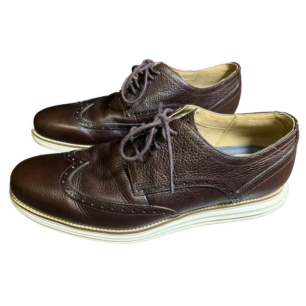 Cole Haan  Grand OS Shortwing Wingtip Brown Leather Oxfords Mens‎ 12 M C26475